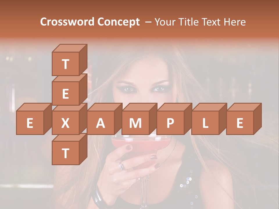 Alcoholic Female Celebration PowerPoint Template