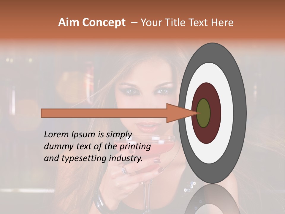 Alcoholic Female Celebration PowerPoint Template