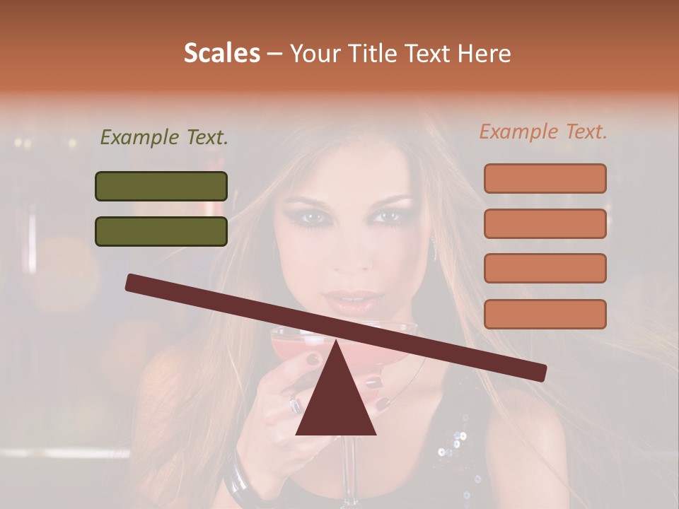 Alcoholic Female Celebration PowerPoint Template