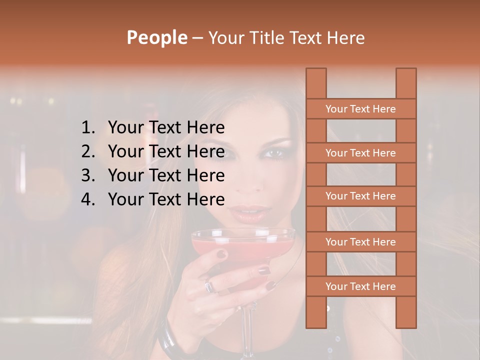 Alcoholic Female Celebration PowerPoint Template