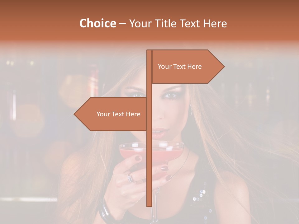 Alcoholic Female Celebration PowerPoint Template