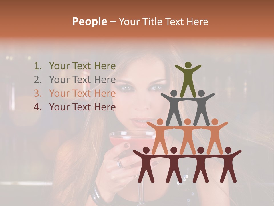 Alcoholic Female Celebration PowerPoint Template