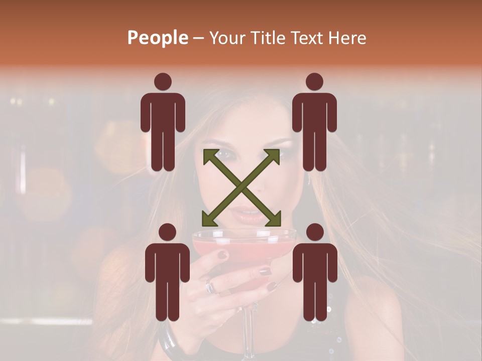 Alcoholic Female Celebration PowerPoint Template