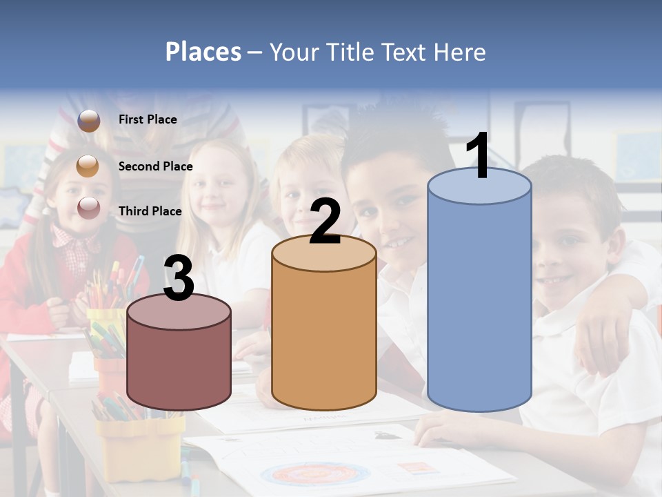 Smiling Teaching Indoors PowerPoint Template