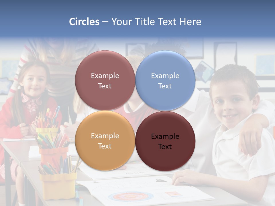 Smiling Teaching Indoors PowerPoint Template