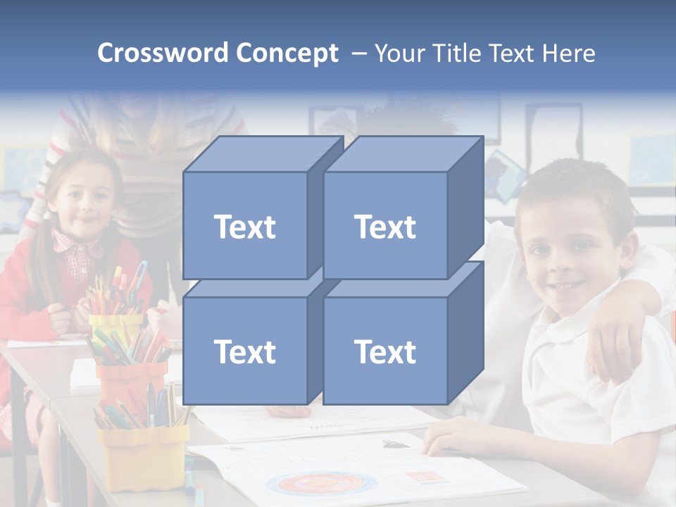 Smiling Teaching Indoors PowerPoint Template