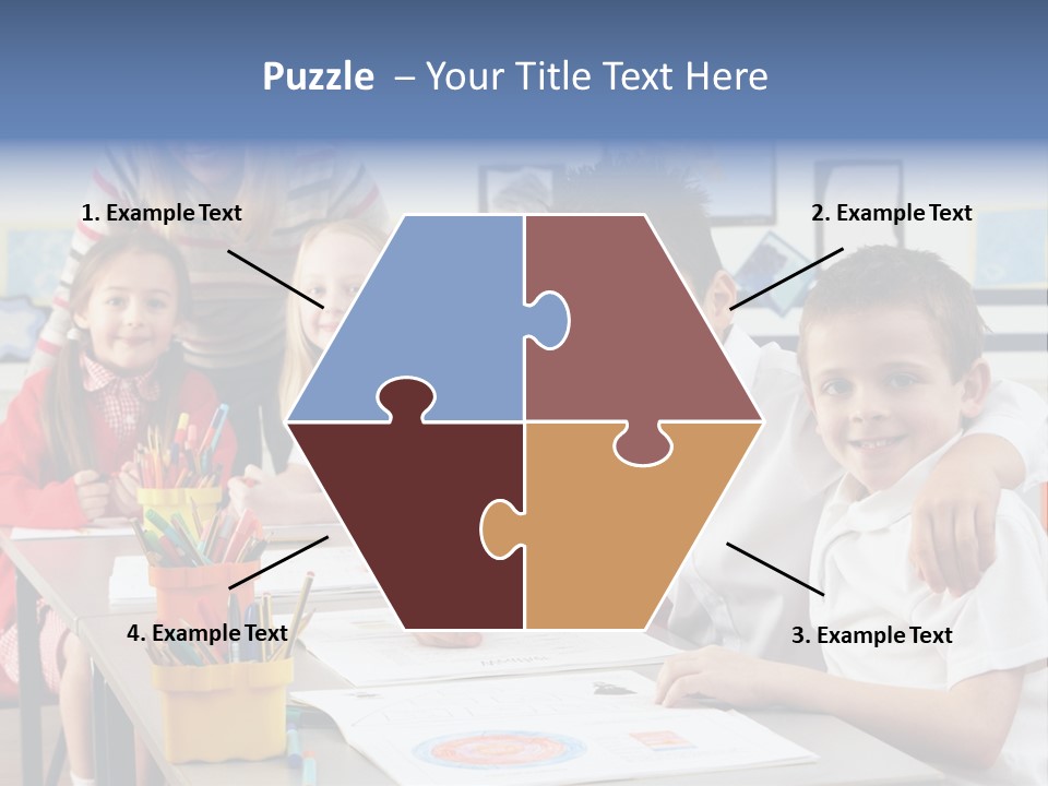 Smiling Teaching Indoors PowerPoint Template