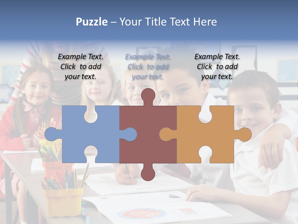 Smiling Teaching Indoors PowerPoint Template