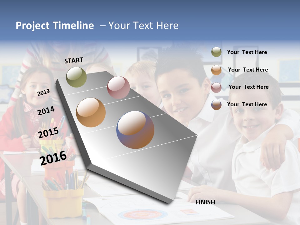 Smiling Teaching Indoors PowerPoint Template