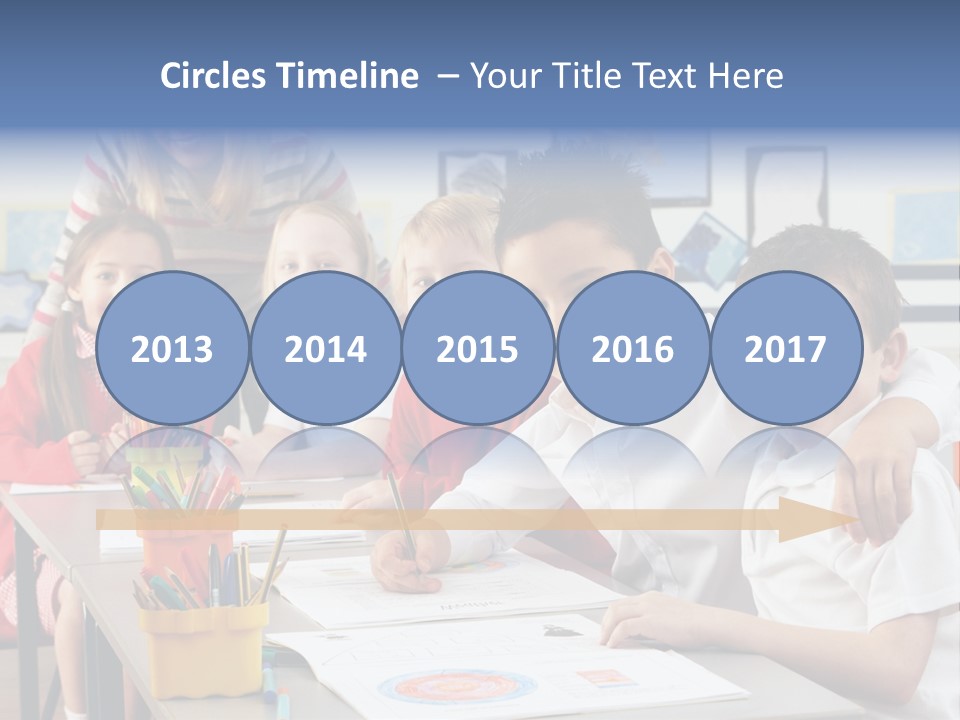 Smiling Teaching Indoors PowerPoint Template