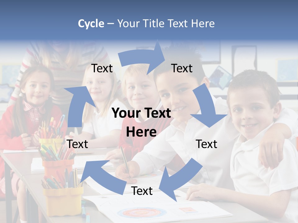 Smiling Teaching Indoors PowerPoint Template