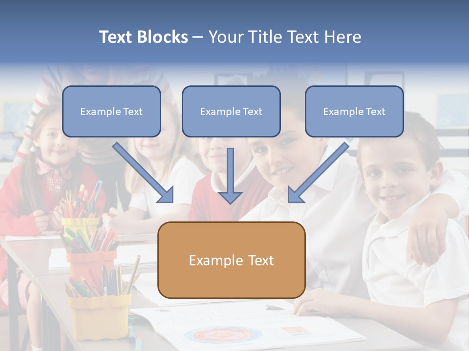 Smiling Teaching Indoors PowerPoint Template