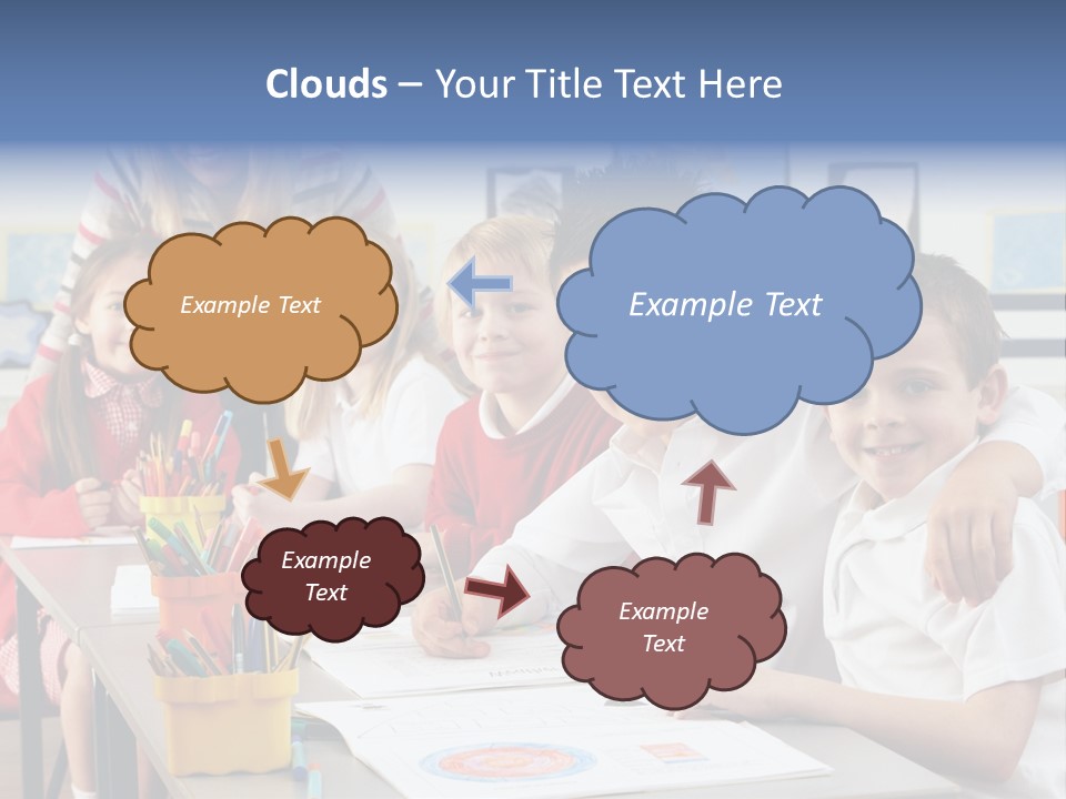 Smiling Teaching Indoors PowerPoint Template