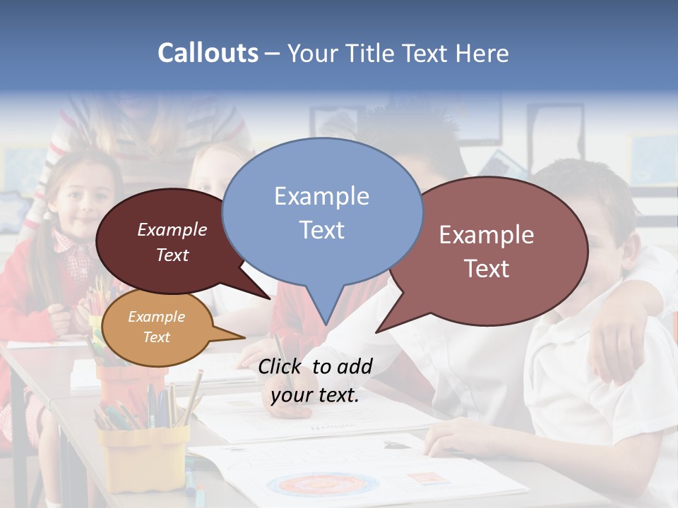 Smiling Teaching Indoors PowerPoint Template