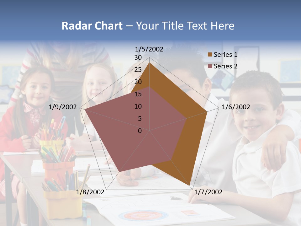 Smiling Teaching Indoors PowerPoint Template