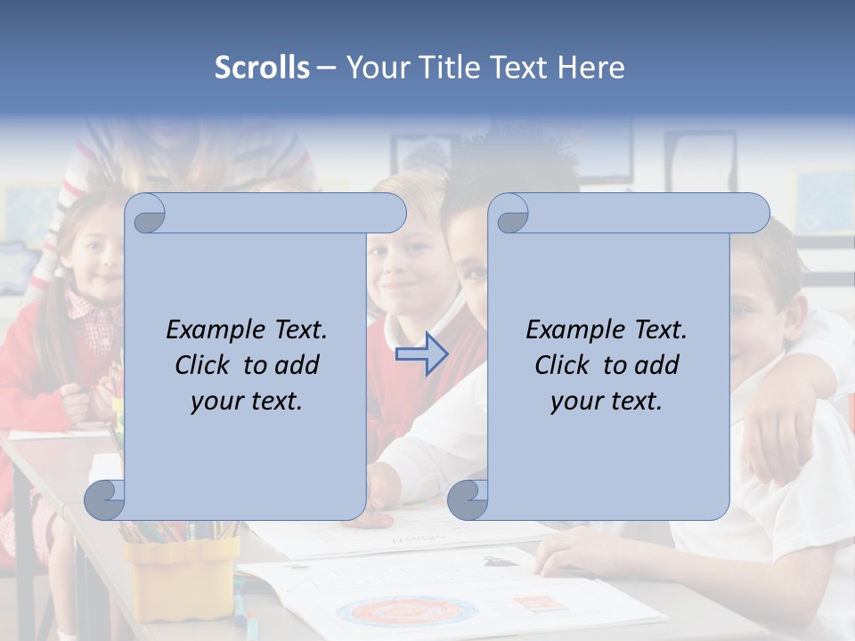 Smiling Teaching Indoors PowerPoint Template