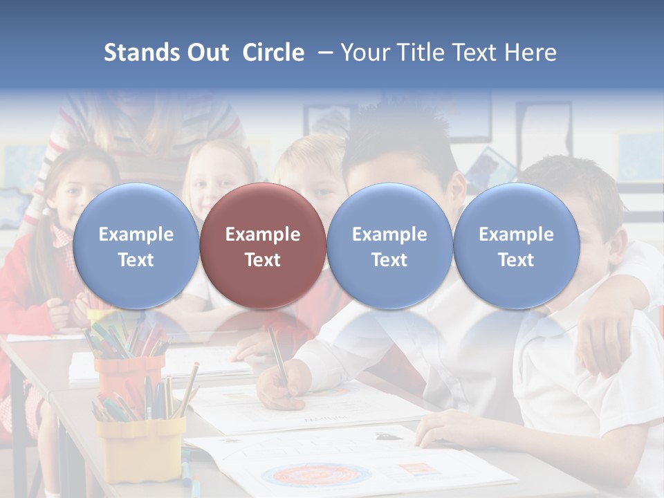 Smiling Teaching Indoors PowerPoint Template