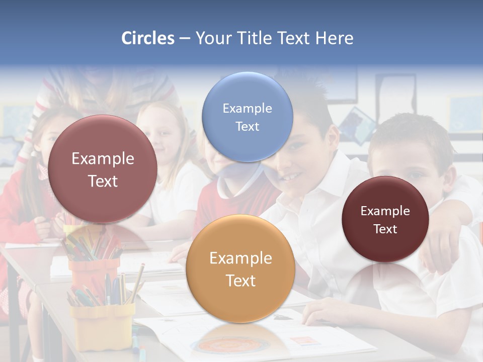 Smiling Teaching Indoors PowerPoint Template