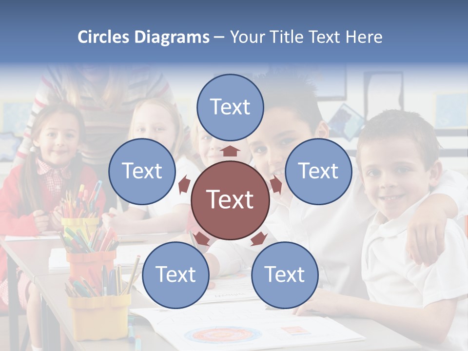 Smiling Teaching Indoors PowerPoint Template