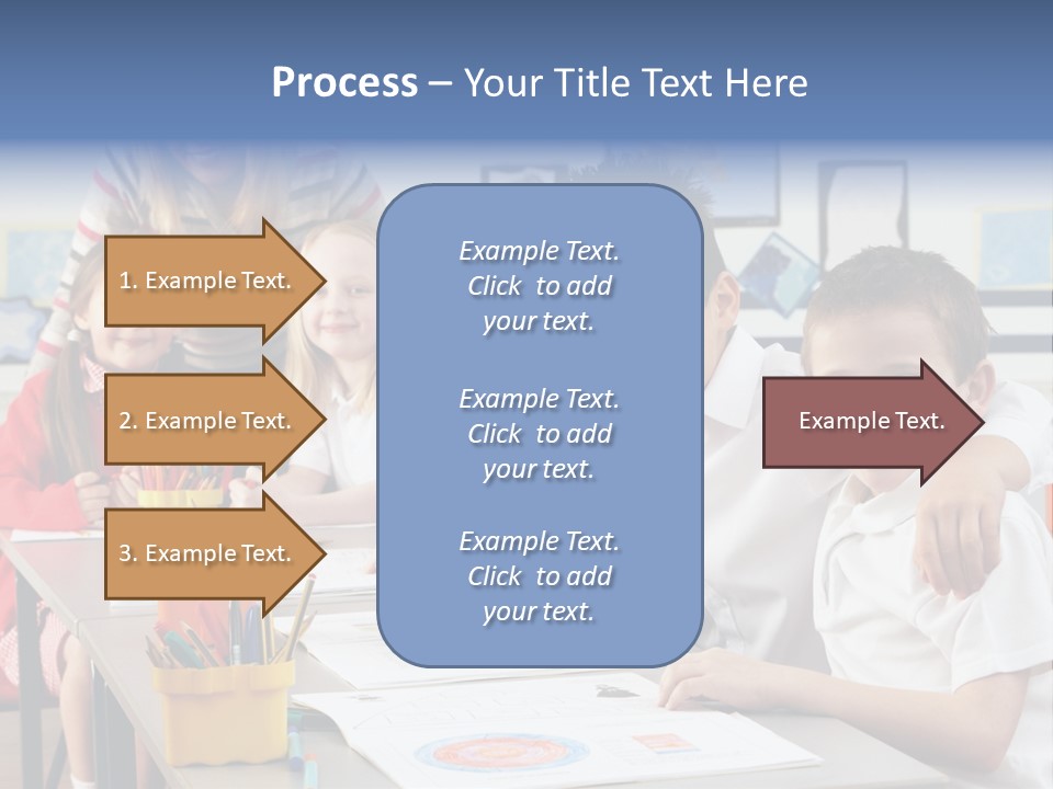 Smiling Teaching Indoors PowerPoint Template