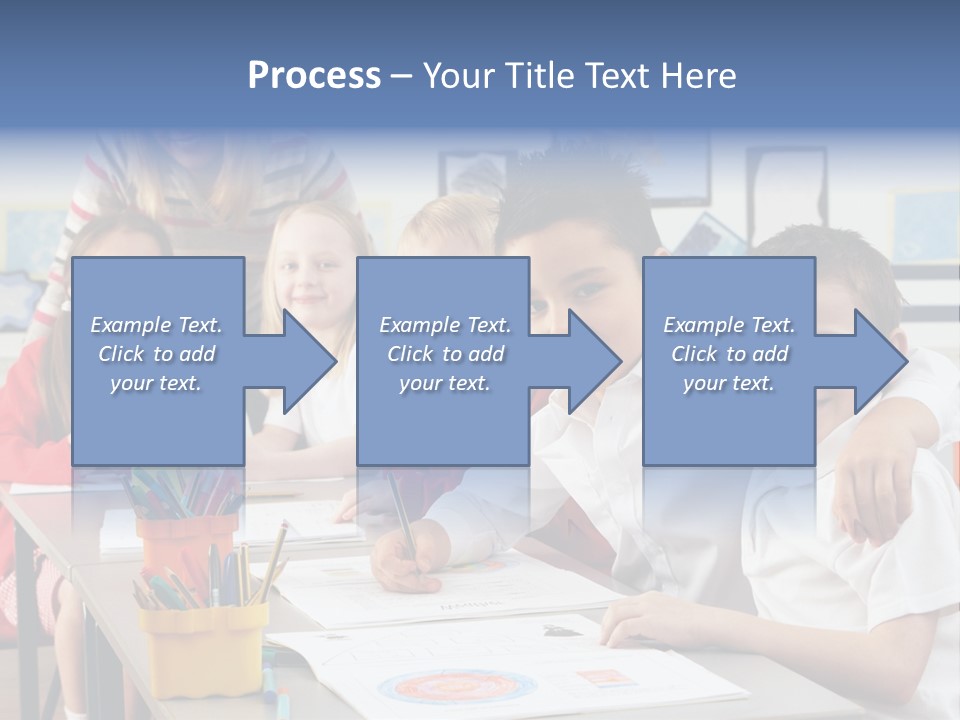 Smiling Teaching Indoors PowerPoint Template