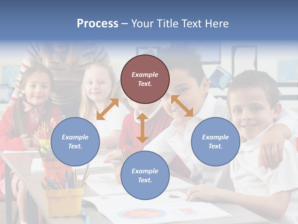 Smiling Teaching Indoors PowerPoint Template