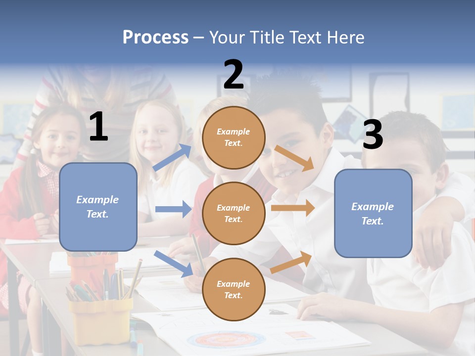 Smiling Teaching Indoors PowerPoint Template