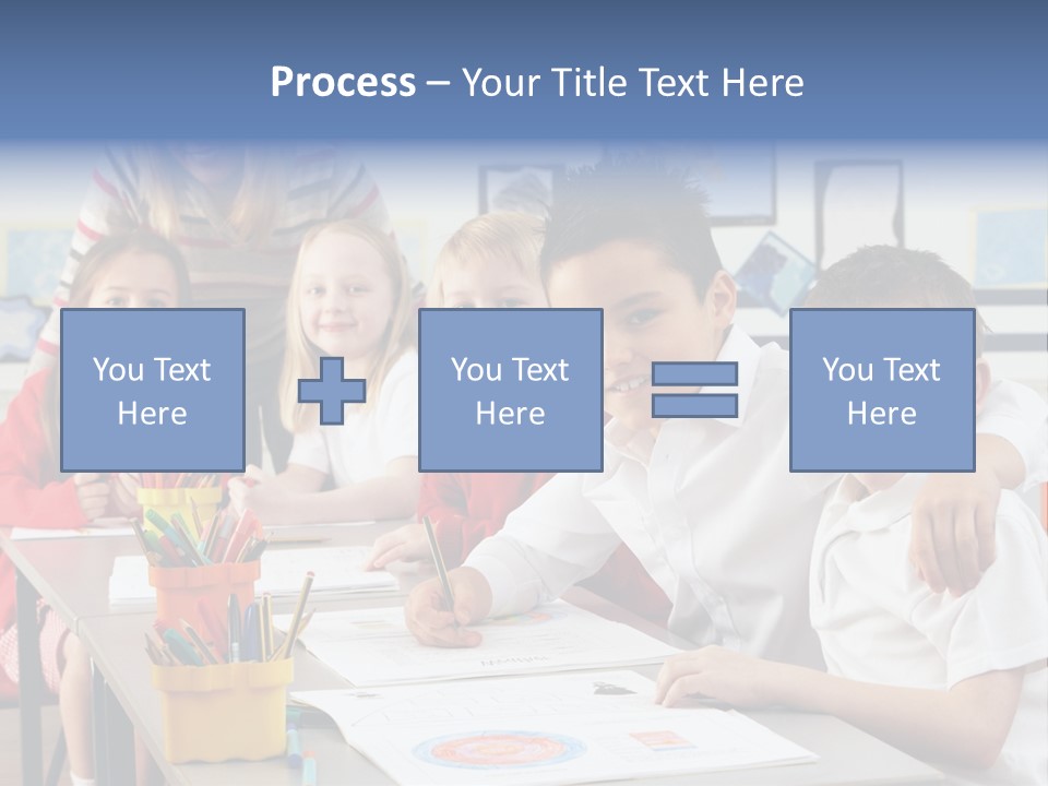 Smiling Teaching Indoors PowerPoint Template