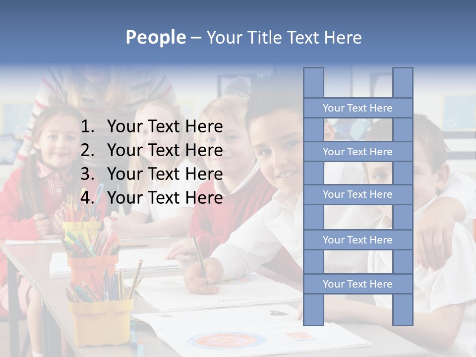 Smiling Teaching Indoors PowerPoint Template