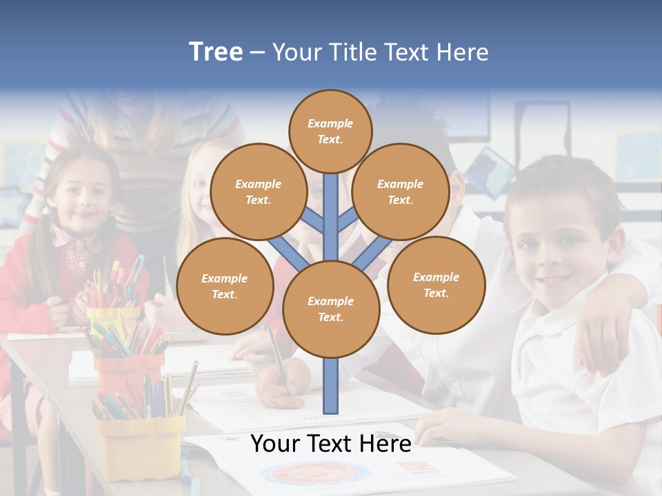 Smiling Teaching Indoors PowerPoint Template