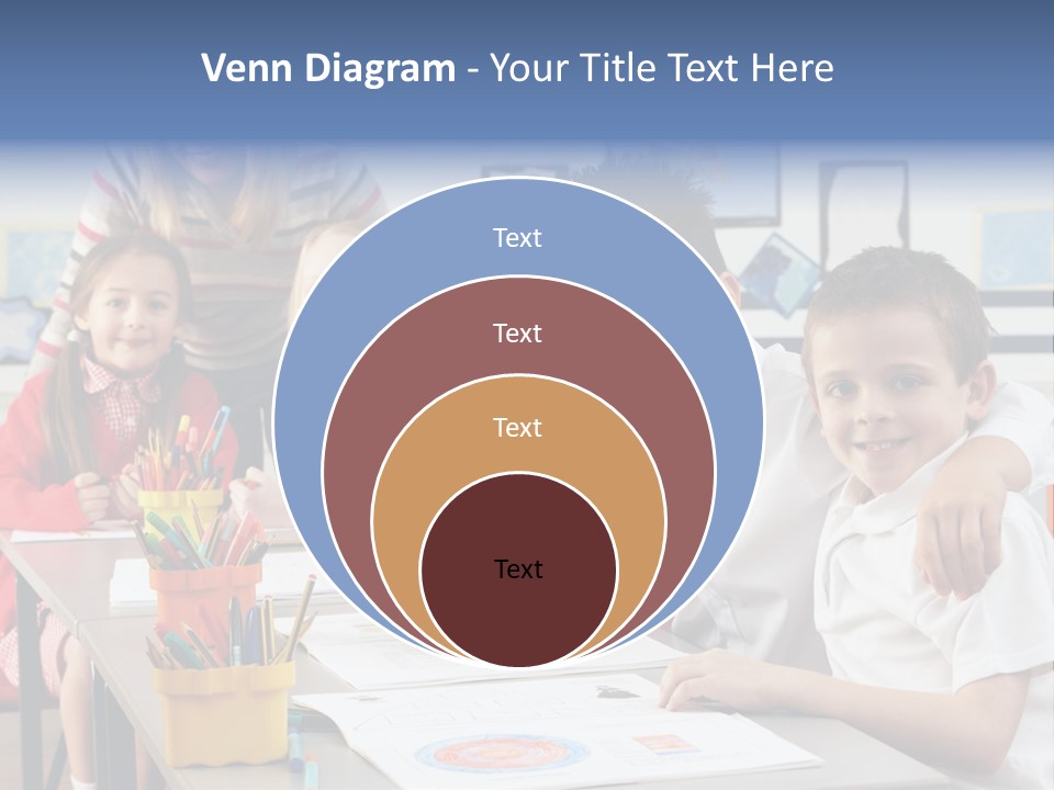 Smiling Teaching Indoors PowerPoint Template