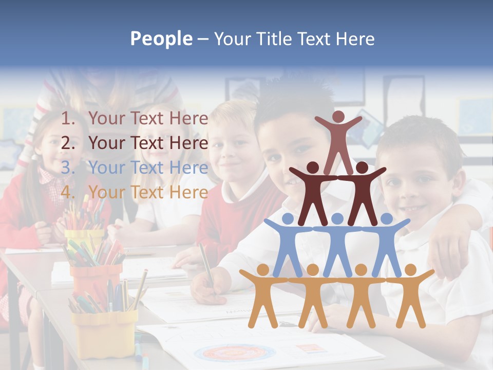Smiling Teaching Indoors PowerPoint Template