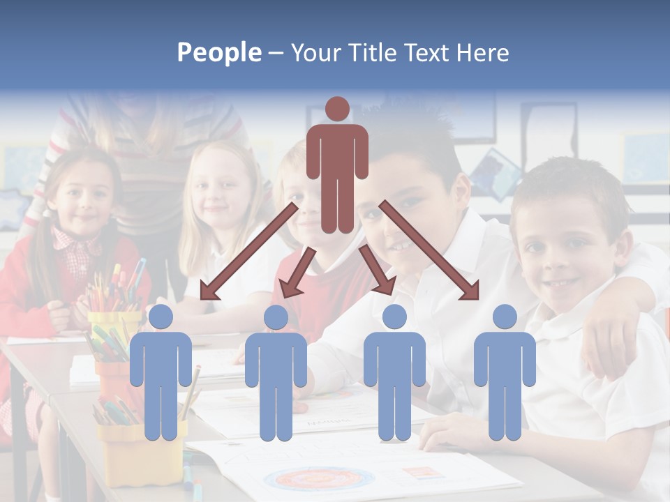 Smiling Teaching Indoors PowerPoint Template
