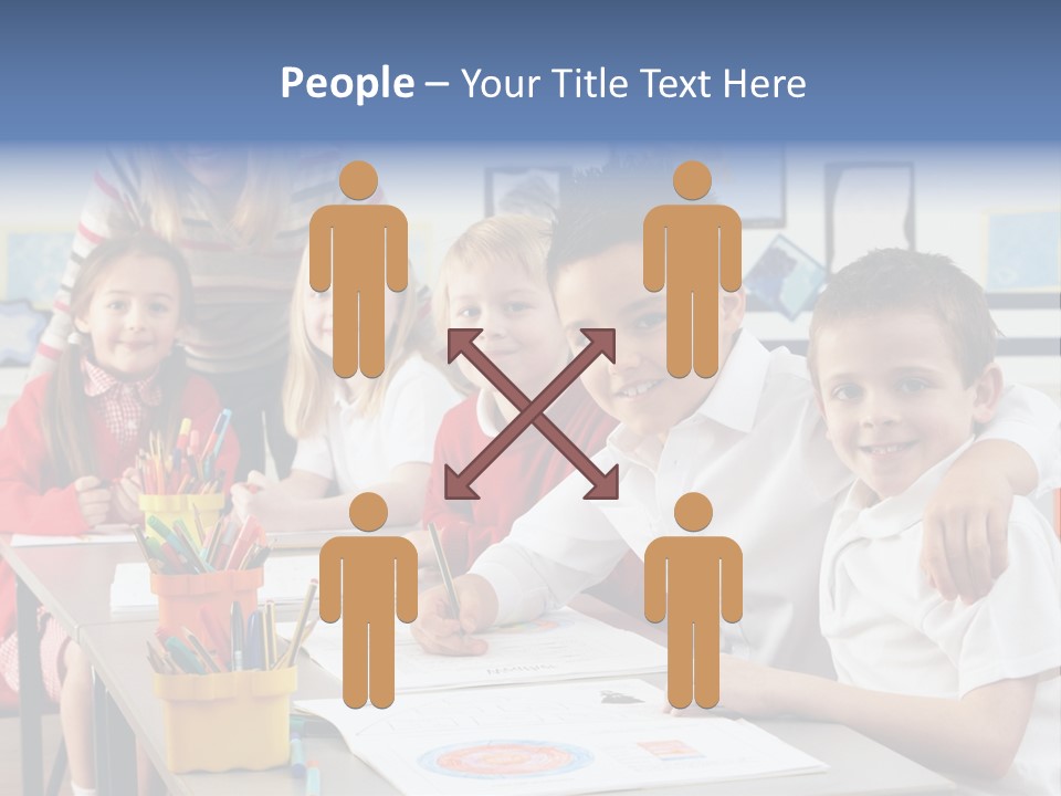 Smiling Teaching Indoors PowerPoint Template