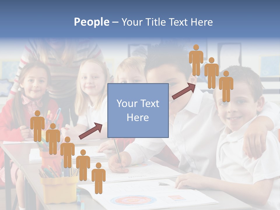 Smiling Teaching Indoors PowerPoint Template