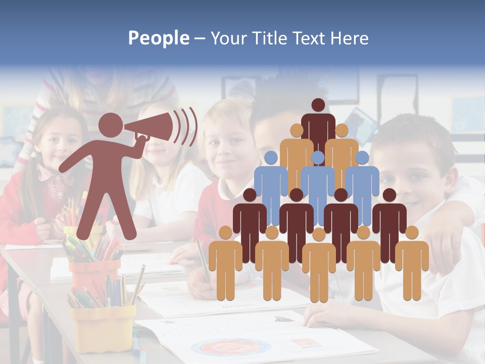 Smiling Teaching Indoors PowerPoint Template