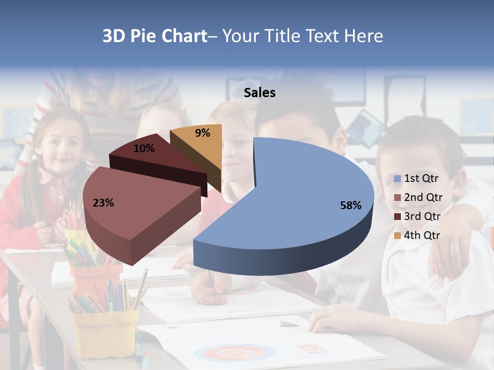 Smiling Teaching Indoors PowerPoint Template