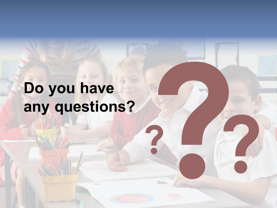 Smiling Teaching Indoors PowerPoint Template