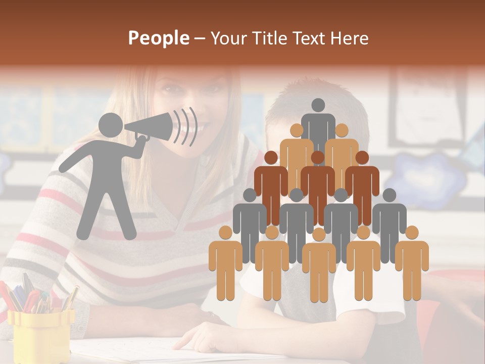 Studying Literate Class PowerPoint Template