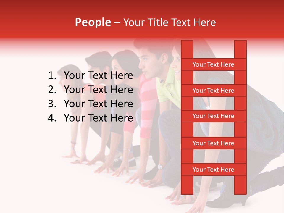 Young White Men PowerPoint Template