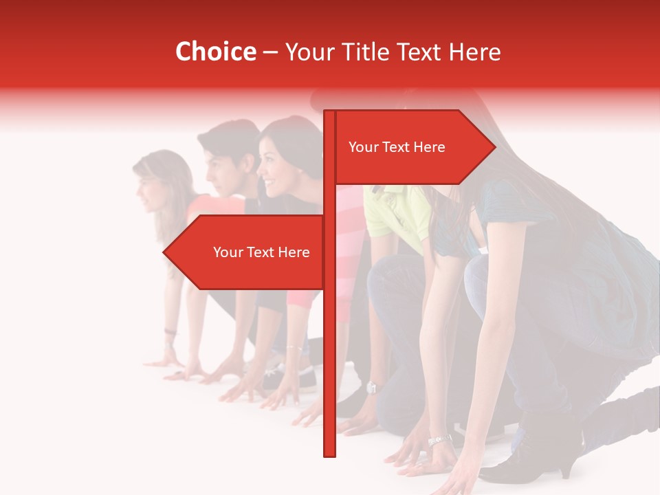 Young White Men PowerPoint Template