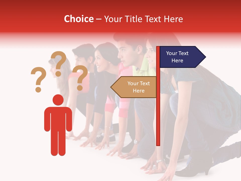 Young White Men PowerPoint Template