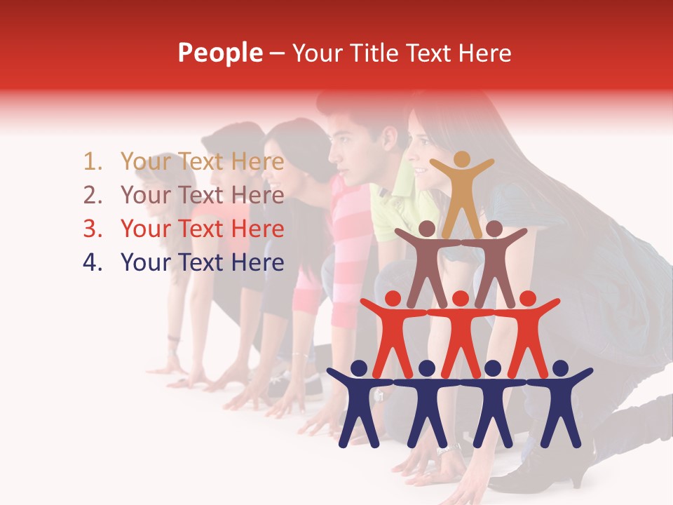 Young White Men PowerPoint Template