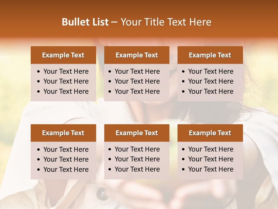 A Woman Holding A Green Apple In Her Hand PowerPoint Template