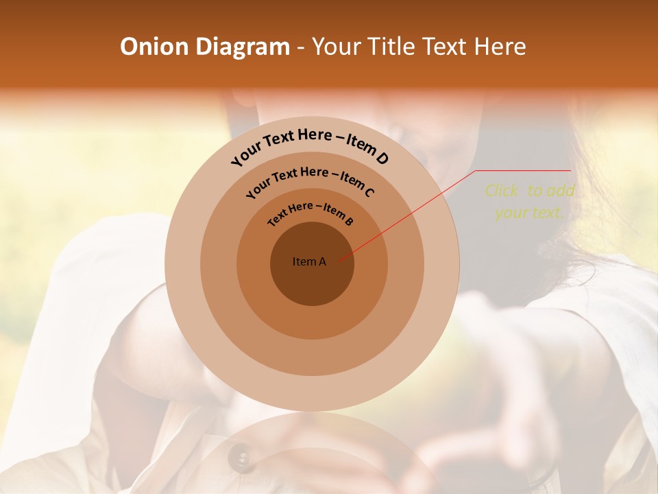 A Woman Holding A Green Apple In Her Hand PowerPoint Template