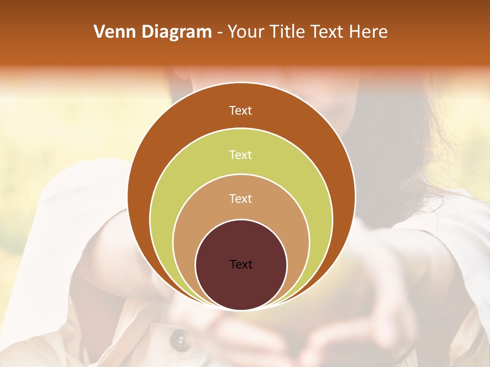 A Woman Holding A Green Apple In Her Hand PowerPoint Template