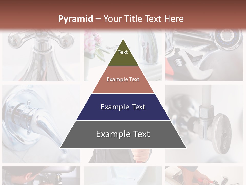 A Man Holding A Wrench In Front Of A Sink PowerPoint Template