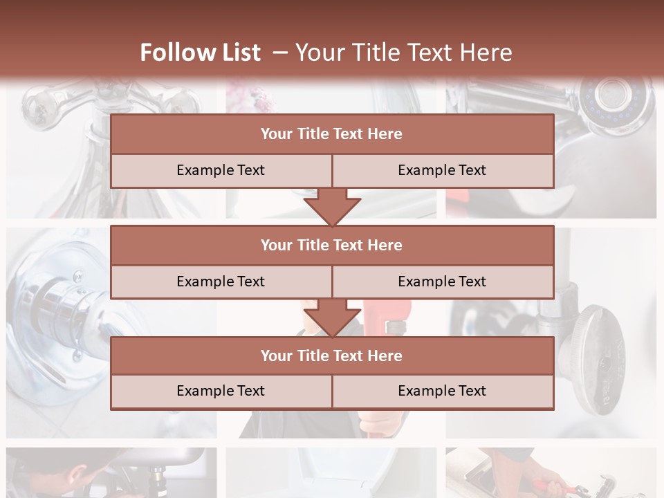 A Man Holding A Wrench In Front Of A Sink PowerPoint Template