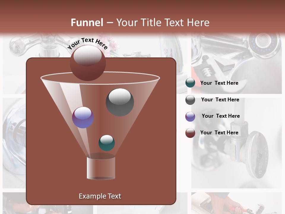 A Man Holding A Wrench In Front Of A Sink PowerPoint Template