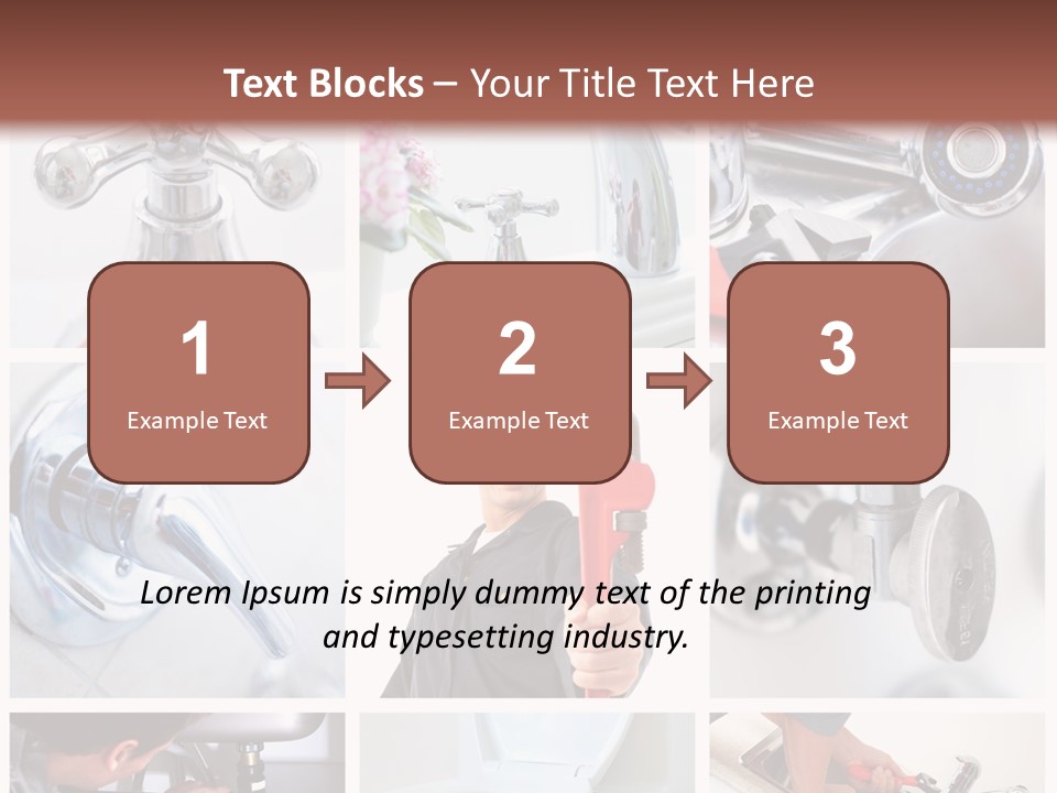 A Man Holding A Wrench In Front Of A Sink PowerPoint Template